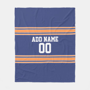 Couverture Polaire Le Jersey bleu et orange barre le nombre nommé