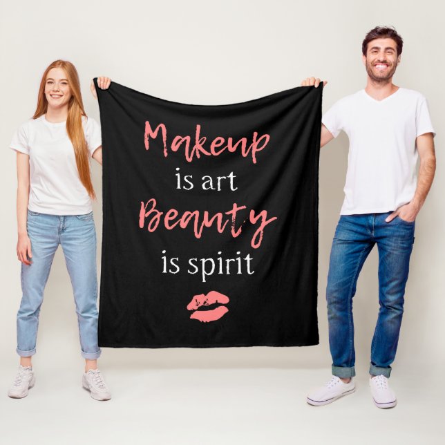 Couverture Polaire Le maquillage est beauté d'art est esprit (En situation)