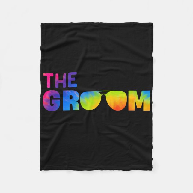 Couverture Polaire Le Marié Tie Dye Lunettes de Soleil Drôles Enterre (Devant)