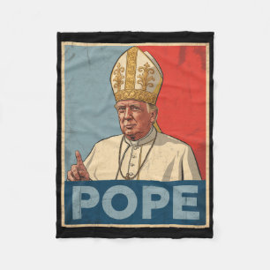 Couverture Polaire Le pape Trump drôle Trump Vatican Christian Retro