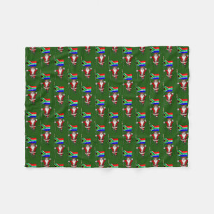 Couverture Polaire Le Père Noël Avec L'Ensigne De L'Afrique Du Sud