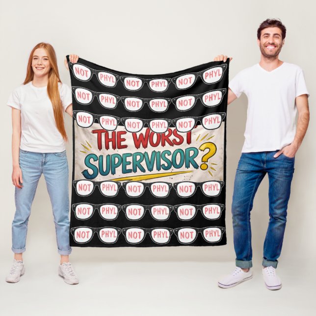 Couverture Polaire Le pire superviseur ? Tapis « Pas Phyl » en polair (En situation)