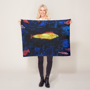 Couverture Polaire Le poisson rouge, Paul Klee