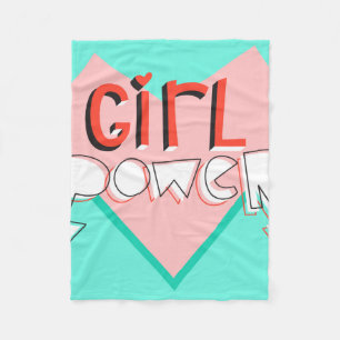 Couverture Polaire Le pouvoir des filles. Design mignon avec slogan g
