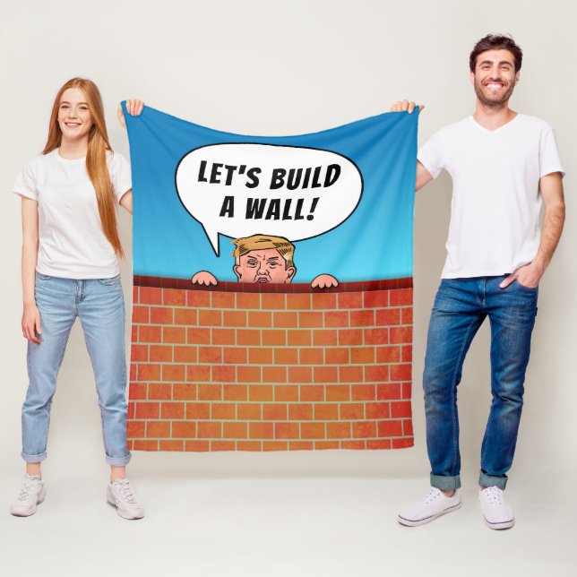Couverture Polaire Le président Donald Trump construit un mur un dess (En situation)