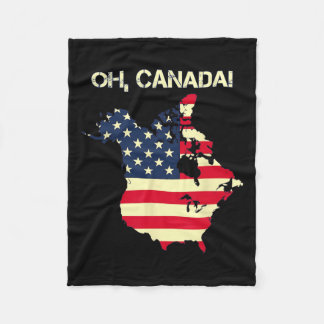 Couverture Polaire Le Président Trump Dit Oh Canada Carte drapeau amé