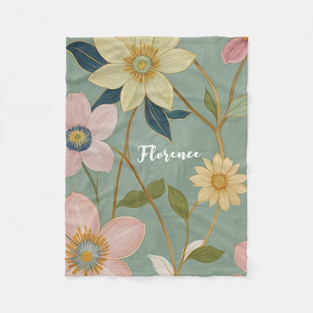 Couverture Polaire Le réveil doux du printemps personnalisé (Devant)