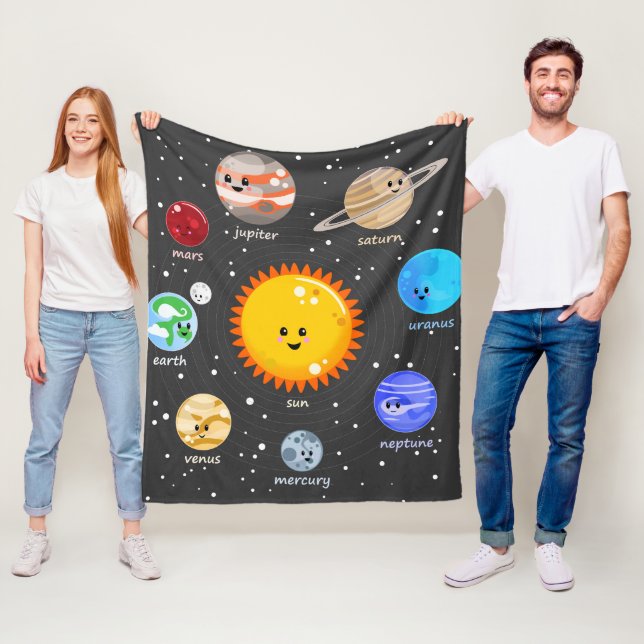 Couverture Polaire Le soleil et planètes d'illustration de kawaii de (En situation)
