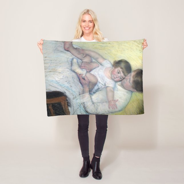 Couverture Polaire Le Stocking, Mary Cassatt (En situation)