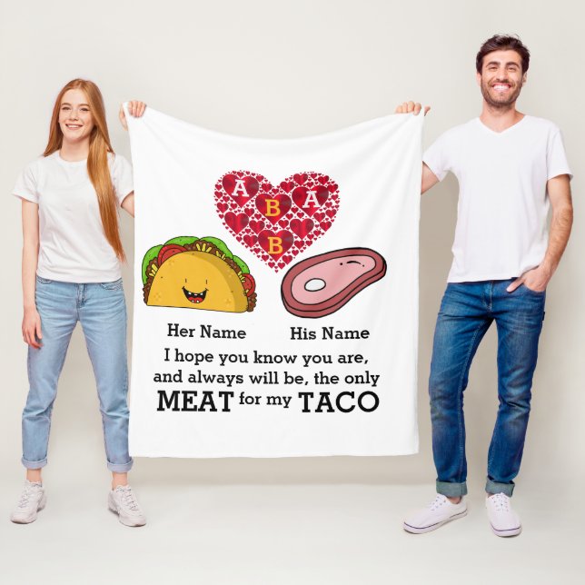 Couverture Polaire Le taco Couple moderne et les amateurs de viande m (En situation)