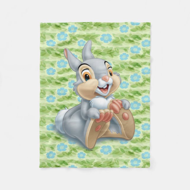 Couverture Polaire Le Thumper de Bambi tenant ses pieds (Devant)
