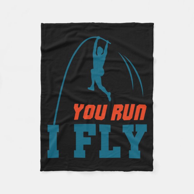 Couverture Polaire Le Vault Funny Levault Vaulting You Run I Fly  (Devant)