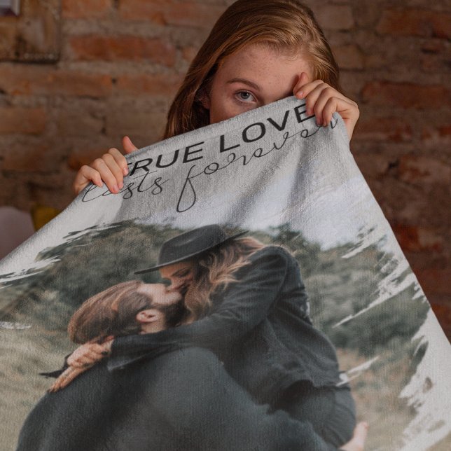 Couverture Polaire Le véritable amour dure toujours | Photo Plaid en  (Créateur téléchargé)