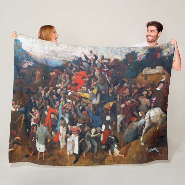 Couverture Polaire Le vin de Saint Martin, Pieter Bruegel (En situation)