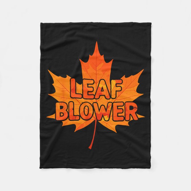 Couverture Polaire Leaf Blower Autumn Funny Halloween Matching Couple (Devant)