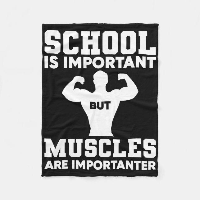Couverture Polaire L'École Est Importante Mais Les Muscles Sont Impor (Devant)