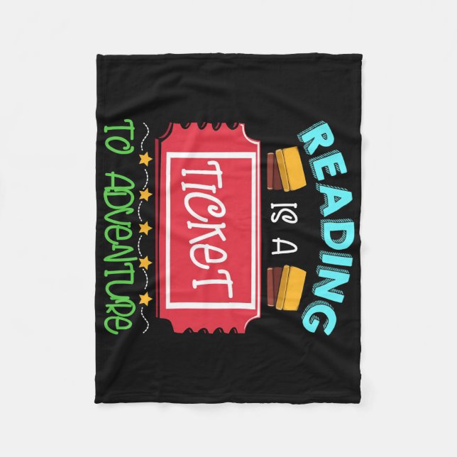 Couverture Polaire Lecteur Lecture De Cadeaux Est Un Billet À Aventur (Devant)