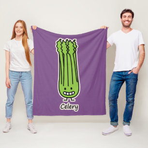 Couverture Polaire Légume heureux de fibre de vert de groupe de tige