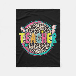 Couverture Polaire Leopard Enseignant Heureux Premier Jour De L'Ensei