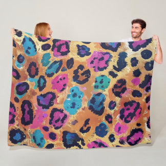 Couverture Polaire Leopard Fleece Blanket 