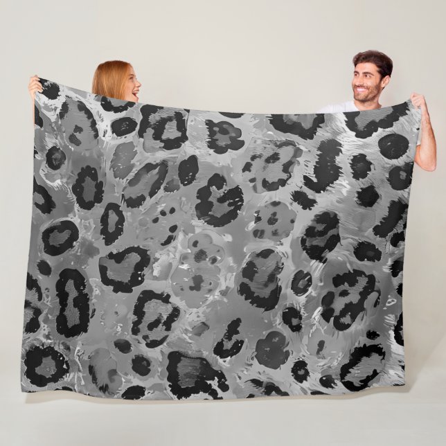 Couverture Polaire Leopard Fleece Blanket  (En situation)