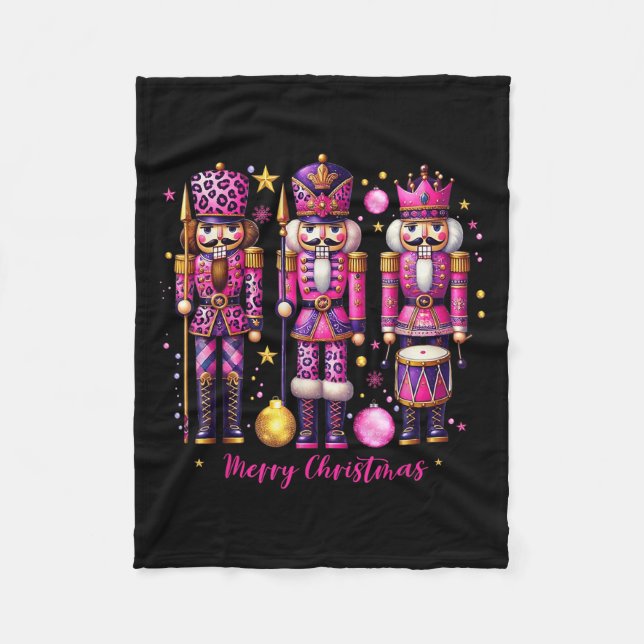 Couverture Polaire Leopard Nutcracker Nk Christmas 2024 Xmas Pajamas  (Devant)