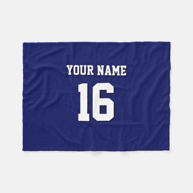 Couverture Polaire L'équipe de Jersey de sports Blue Navy (Devant (Horizontal))