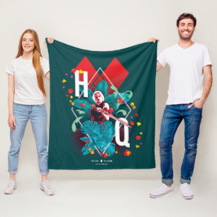 Couverture Polaire L'équipe du suicide   Harley Quinn Floral Diamond