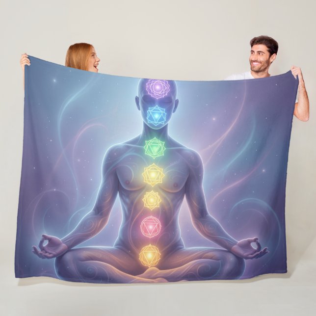 Couverture Polaire Les 7 Chakras (En situation)