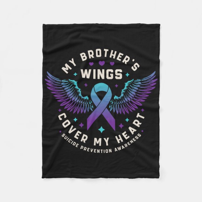 Couverture Polaire Les ailes de mon frère couvrent mon coeur Suicide  (Devant)