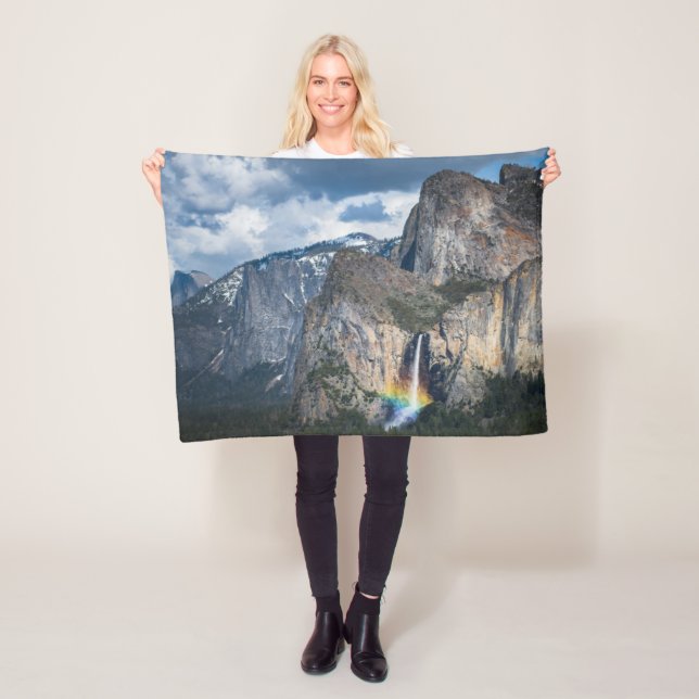Couverture Polaire Les cascades | Bride Veil Falls Yosemite Californi (En situation)