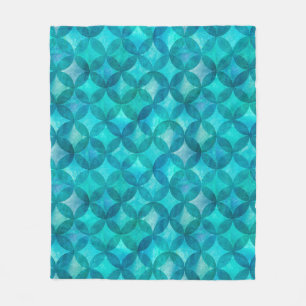 Couverture Polaire Les cercles Abstraits se chevauchent motif sans fa