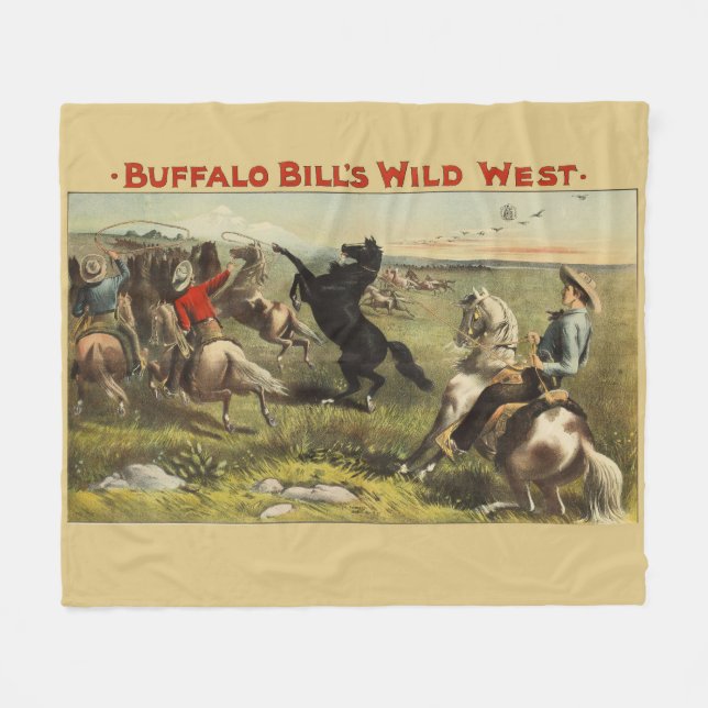 Couverture Polaire Les Chevaux de l'Ouest sauvage de Buffalo Bill (Devant (Horizontal))