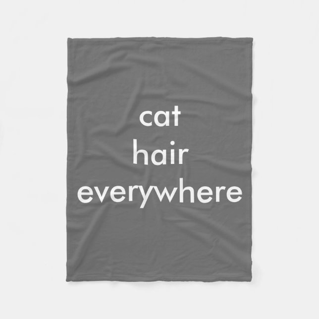 Couverture Polaire Les cheveux de chat partout couvrent (Devant)