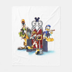 Couverture Polaire Les Coeurs du Royaume Trône, Donald et Goofy on