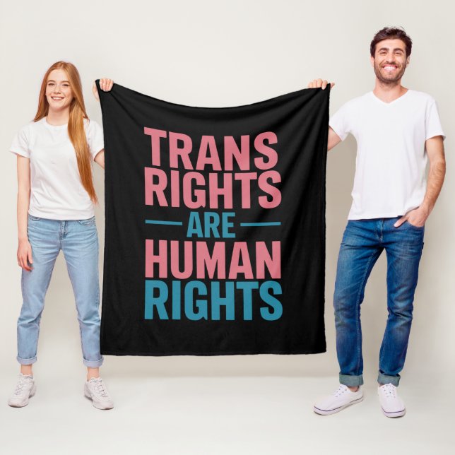Couverture Polaire Les droits trans sont des droits de l'homme Fierté (En situation)