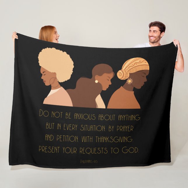 COUVERTURE POLAIRE LES FEMMES NOIRES PRIENT CHRÉTIEN (En situation)