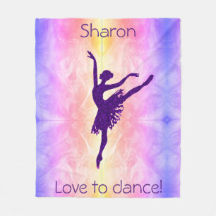 Couverture Polaire Les filles aiment danser Ballerina Personnalisé
