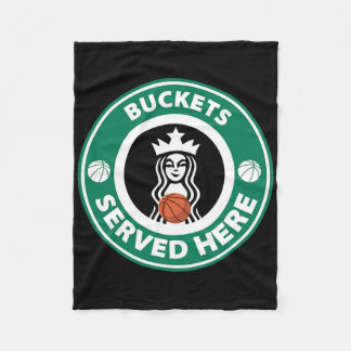 Couverture Polaire Les filles Bysketbyll amusant Logo Servant des sea