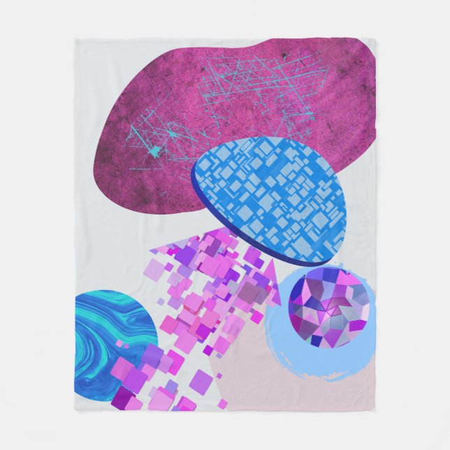 Couverture Polaire Les Formes Modernes Purple Et Cyan (Devant)