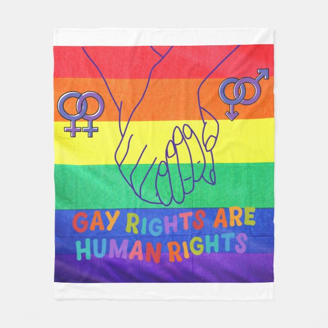 Couverture Polaire Les gays ont des droits (Devant)