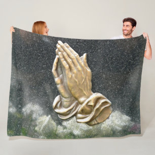 COUVERTURE POLAIRE LES MAINS DE JÉSUS EN PRIÈRE