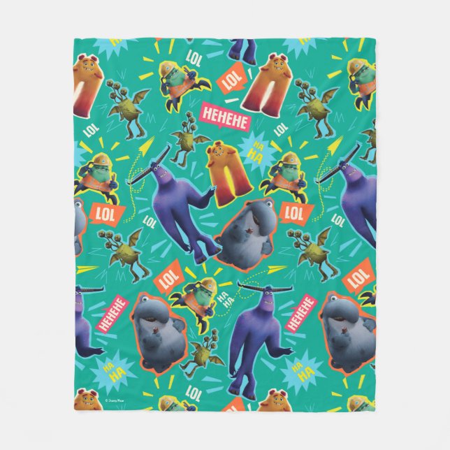 Couverture Polaire Les monstres au travail | MIFT Motif de rire (Devant)