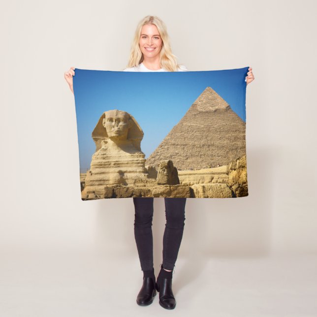 Couverture Polaire Les monuments | Sphinx & Pyramide d'Egypte (En situation)