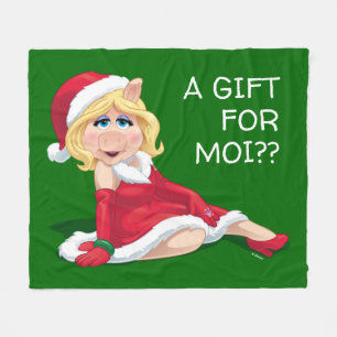 Couverture Polaire Les Muppets  Mlle Piggy Santa Claus