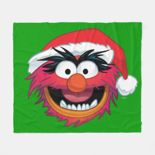 Couverture Polaire Les Muppets  Visage animal de Noël