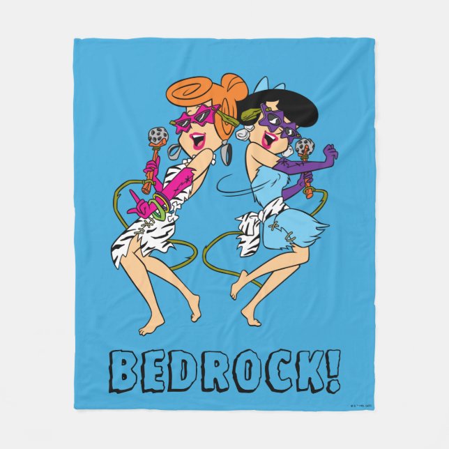 Couverture Polaire Les Pierrafeu | Wilma & Betty Rock Stars (Devant)