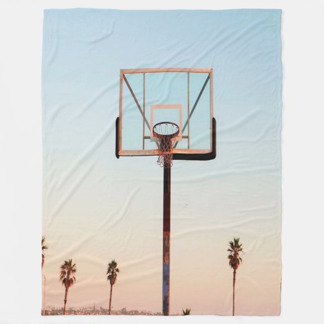 Couverture Polaire Les terrains de basket |Louveur de basket (Devant)