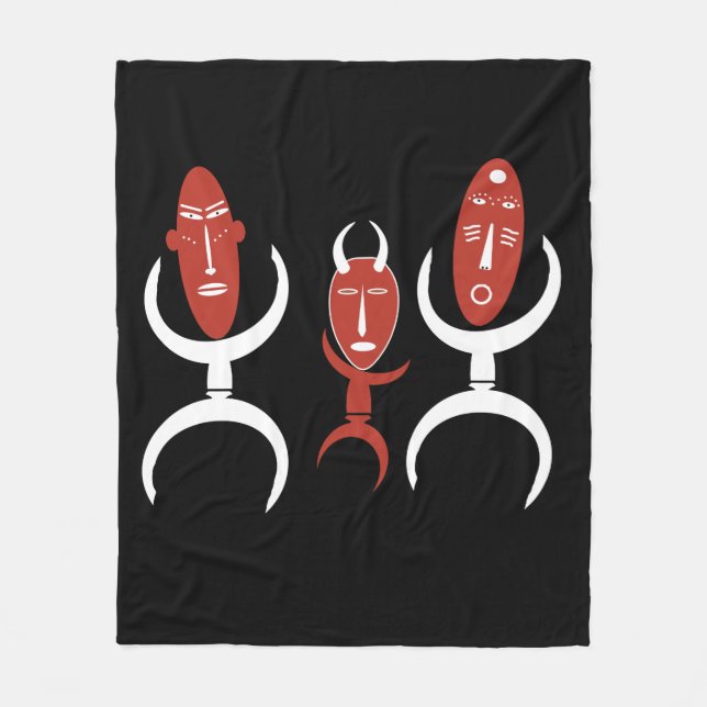 Couverture Polaire Les tribus africaines Abstraites (Devant)