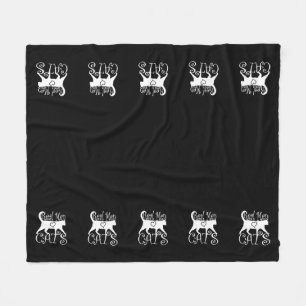 Couverture Polaire Les vrais hommes aiment les chats Jazzy Style